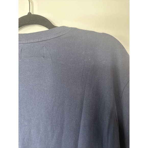 Lucky Brand Men's Short Sleeve Henley Three Button Tee American Navy Large - Picture 6 of 7